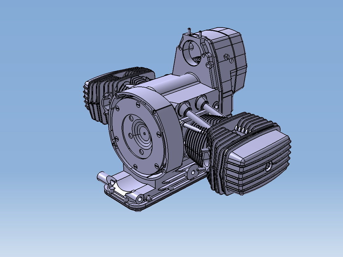 Engine motorcycle Dnepr MT-11 3D model_1