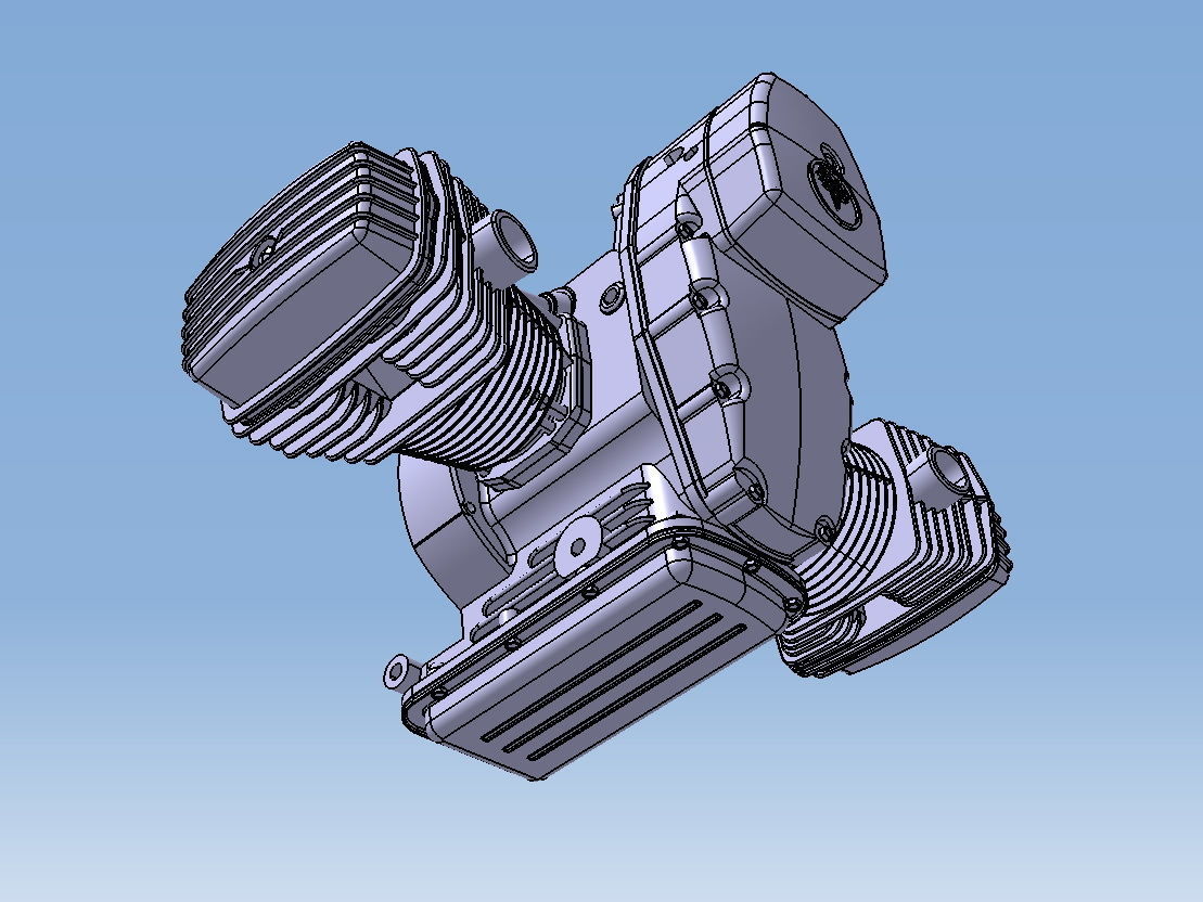 Engine motorcycle Dnepr MT-11 3D model_3