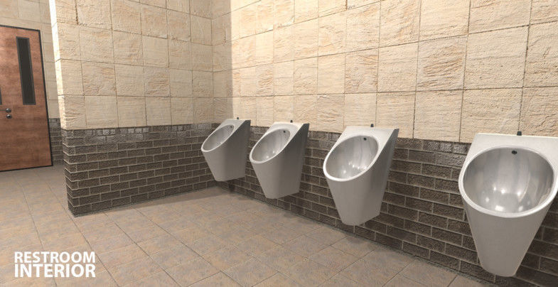 Restroom - interior Low-poly 3D model_9
