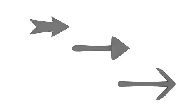 3 Different Arrows 3D model