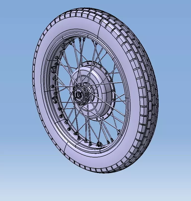 Wheel motorcycle M72 18 inch 3D model