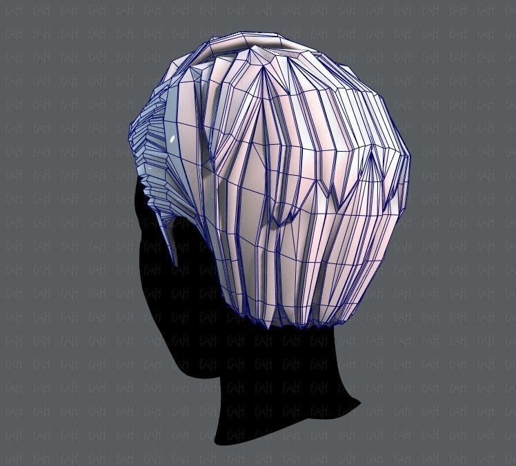 3D Hair style for Man V07 Low-poly 3D model_30