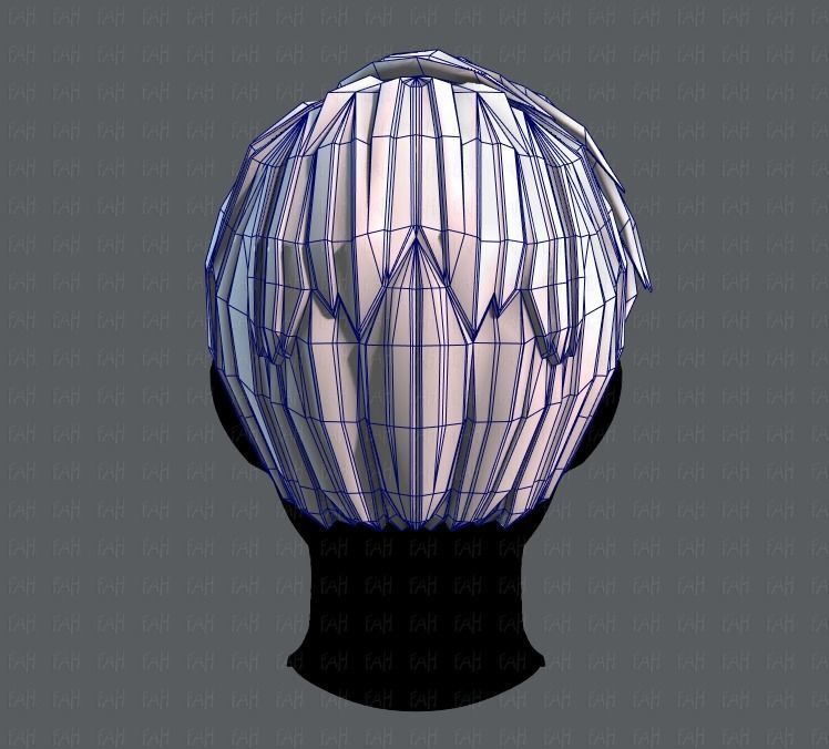 3D Hair style for Man V07 Low-poly 3D model_29