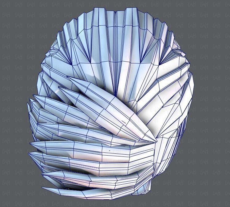 3D Hair style for Man V07 Low-poly 3D model_36