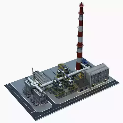 Gas Condensate Refinery Unit 3D model