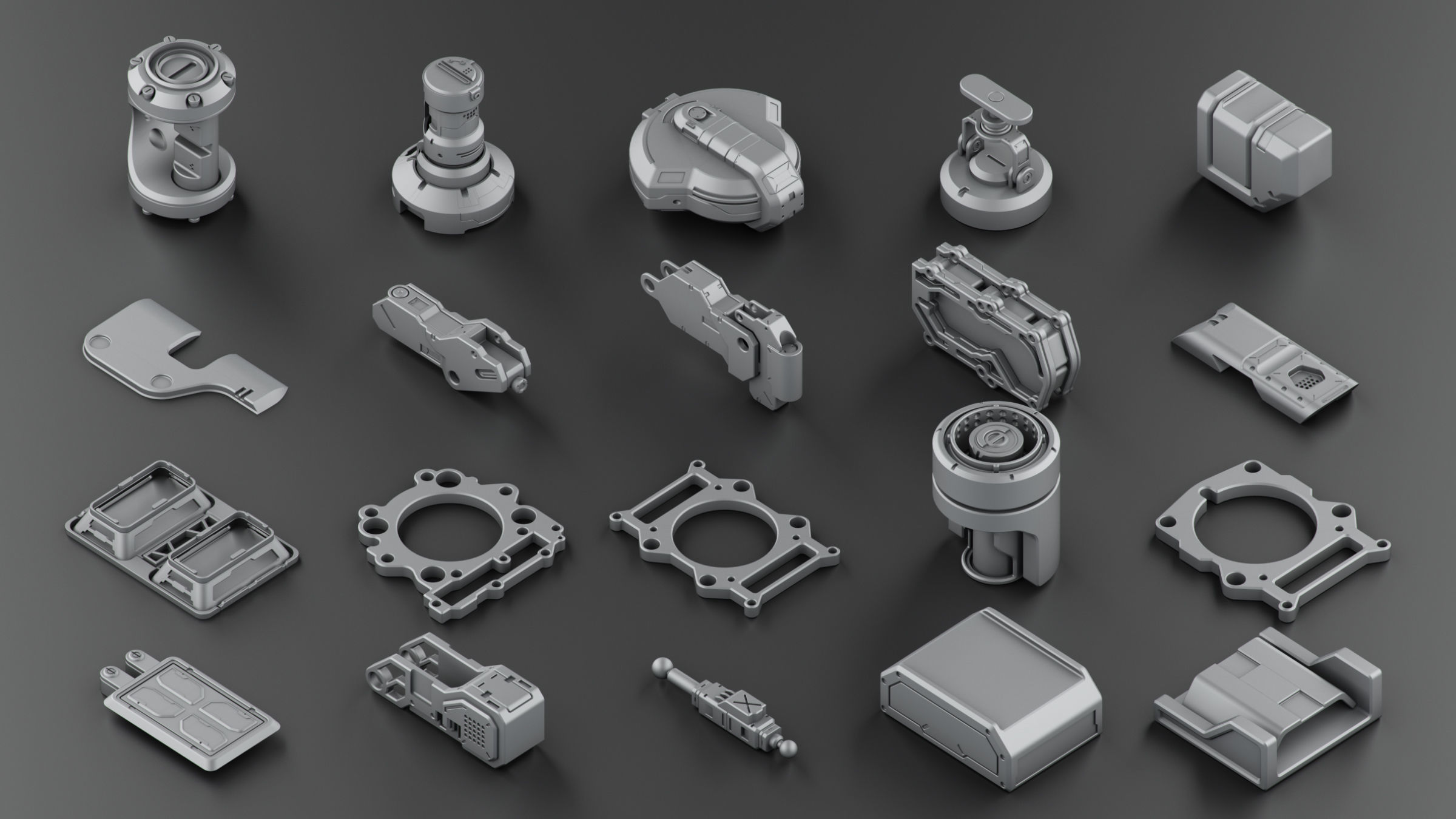 Hard Surface KitBash Volume 2 3D model_4