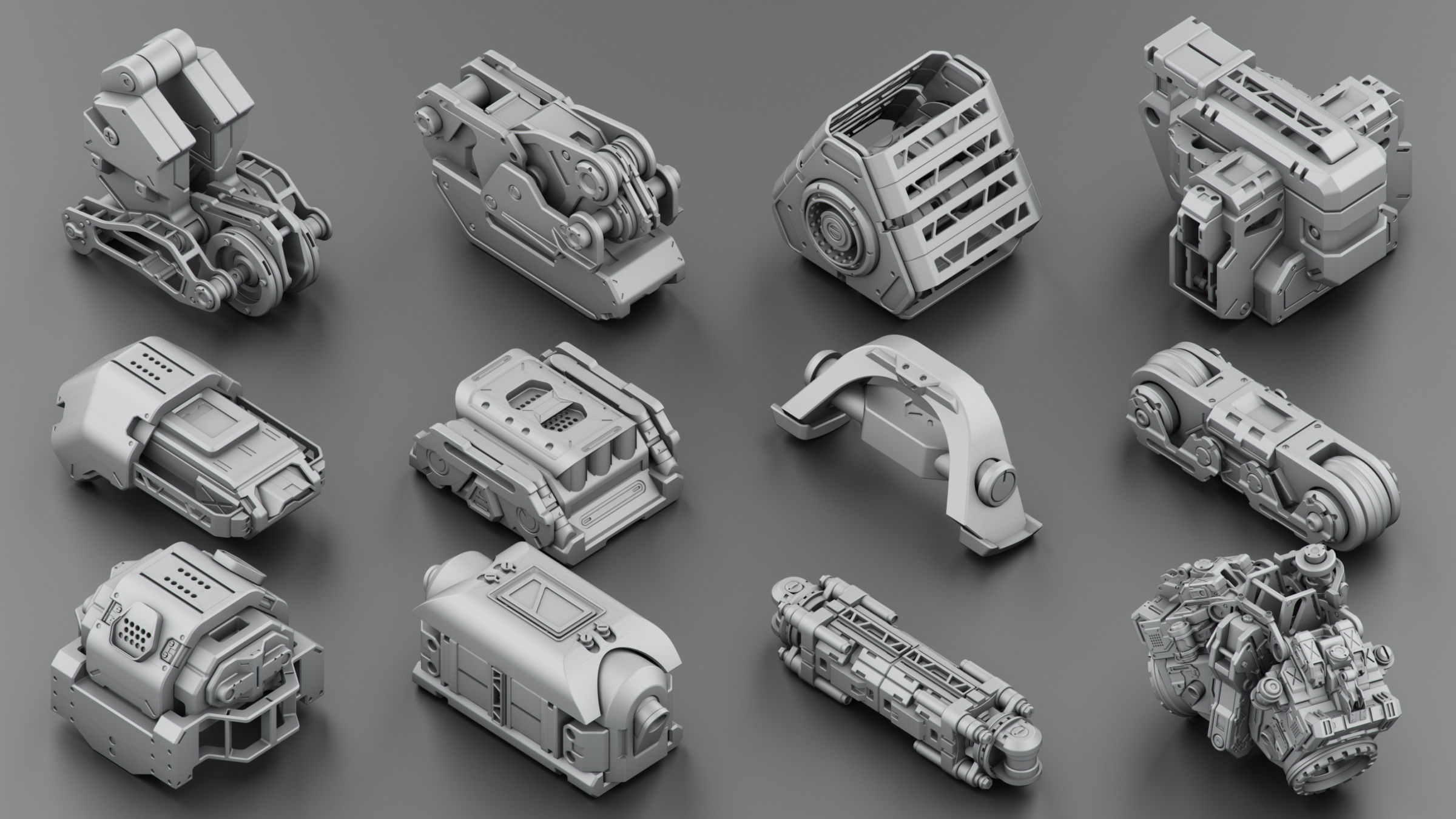 Hard Surface KitBash Volume 2 3D model_8