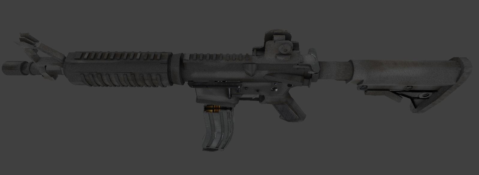 MK18 Assault Rifle LOW POLY Low-poly 3D model_8