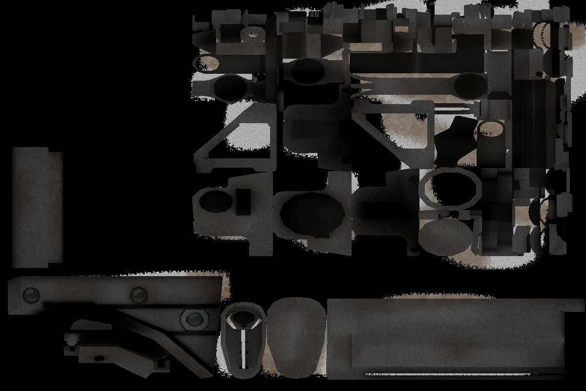 MK18 Assault Rifle LOW POLY Low-poly 3D model_12