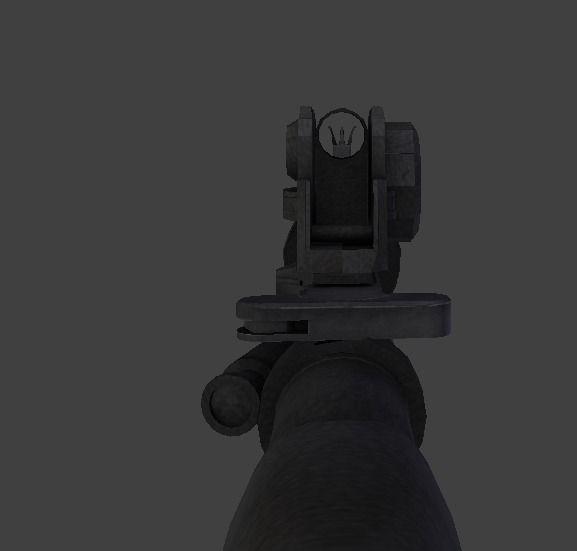 MK18 Assault Rifle LOW POLY Low-poly 3D model_2