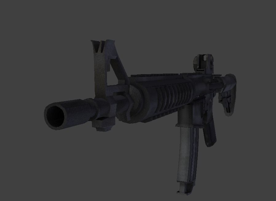 MK18 Assault Rifle LOW POLY Low-poly 3D model_16