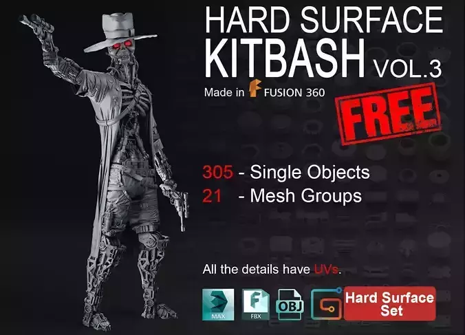 Hard Surface KitBash Volume 3 3D model