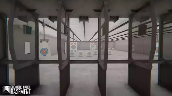 Shooting Range - basement 2 user reviews Low-poly 3D model