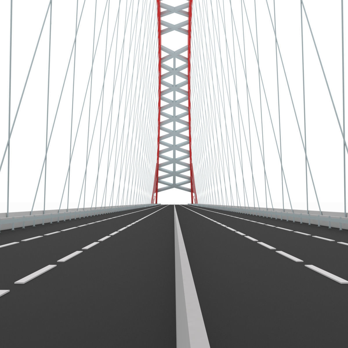 Bridge Bugrinsky Stylized low poly  Low-poly 3D model_9