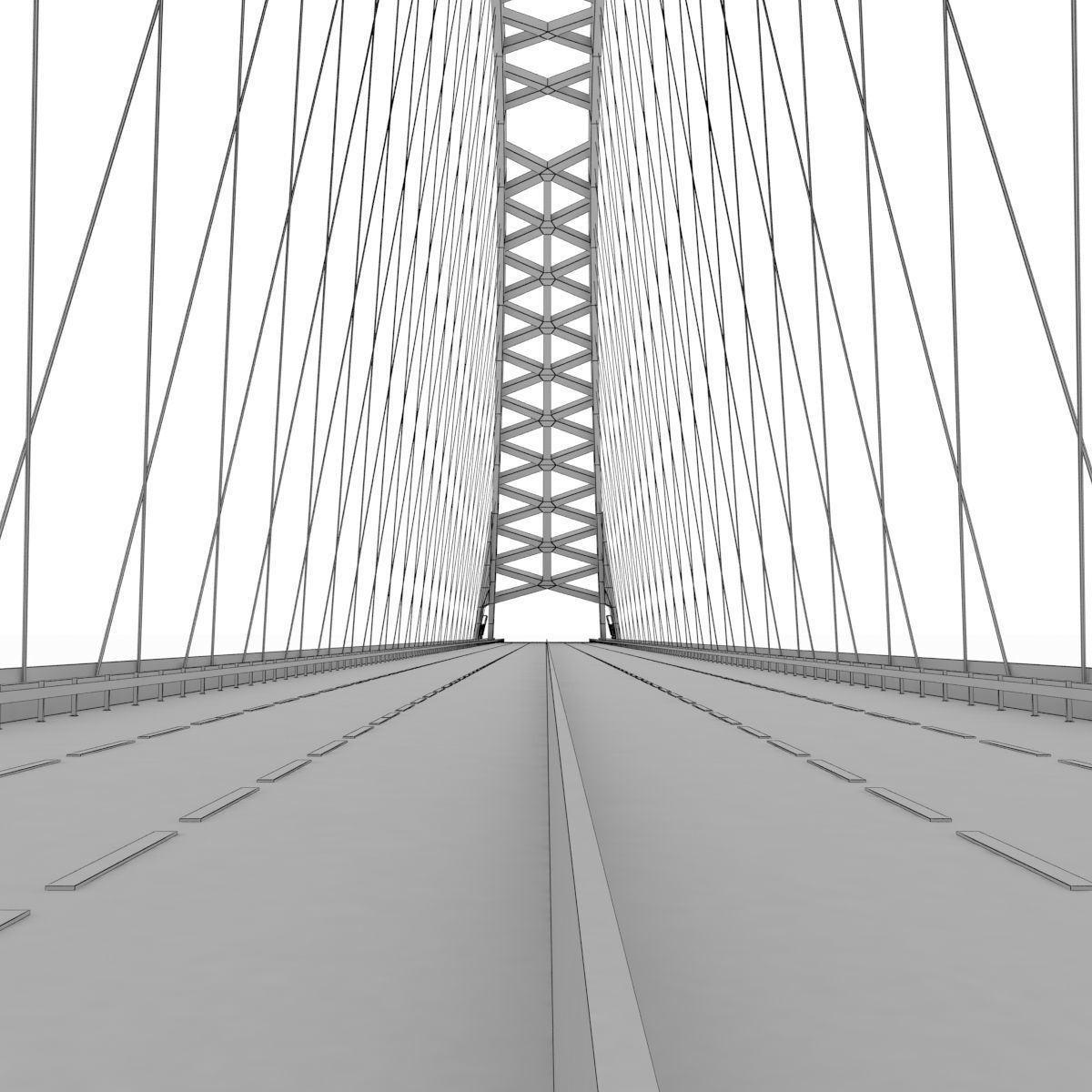 Bridge Bugrinsky Stylized low poly  Low-poly 3D model_15