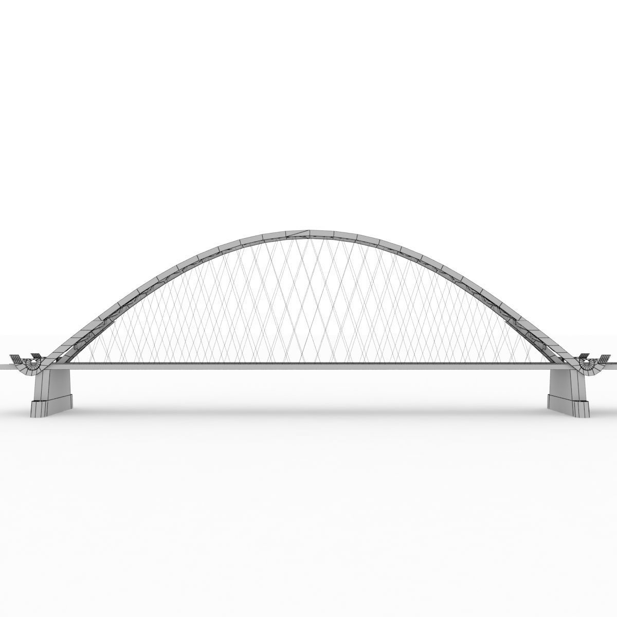 Bridge Bugrinsky Stylized low poly  Low-poly 3D model_16