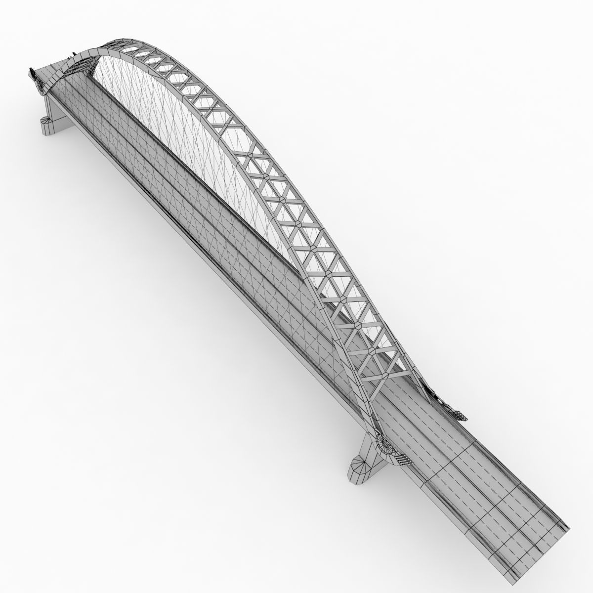 Bridge Bugrinsky Stylized low poly  Low-poly 3D model_12