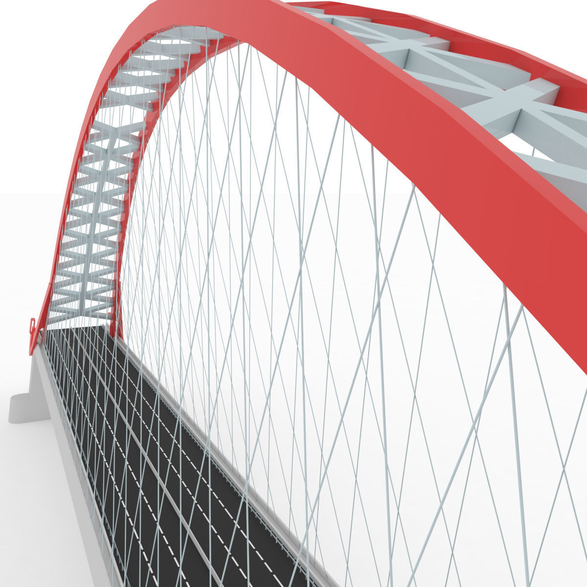 Bridge Bugrinsky Stylized low poly  Low-poly 3D model_4