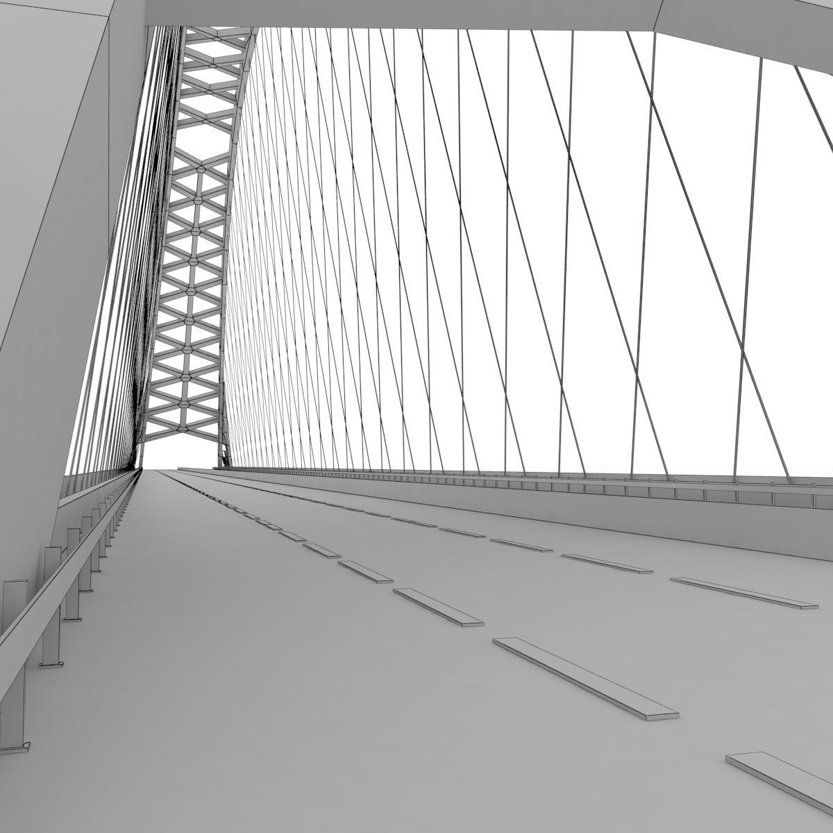 Bridge Bugrinsky Stylized low poly  Low-poly 3D model_10