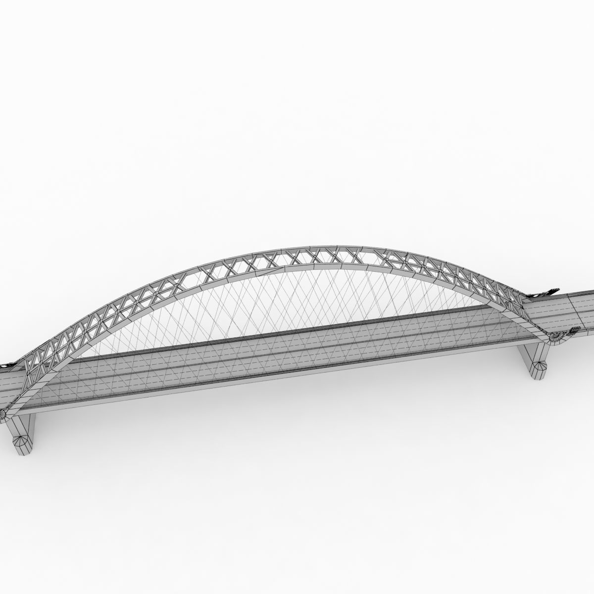 Bridge Bugrinsky Stylized low poly  Low-poly 3D model_17