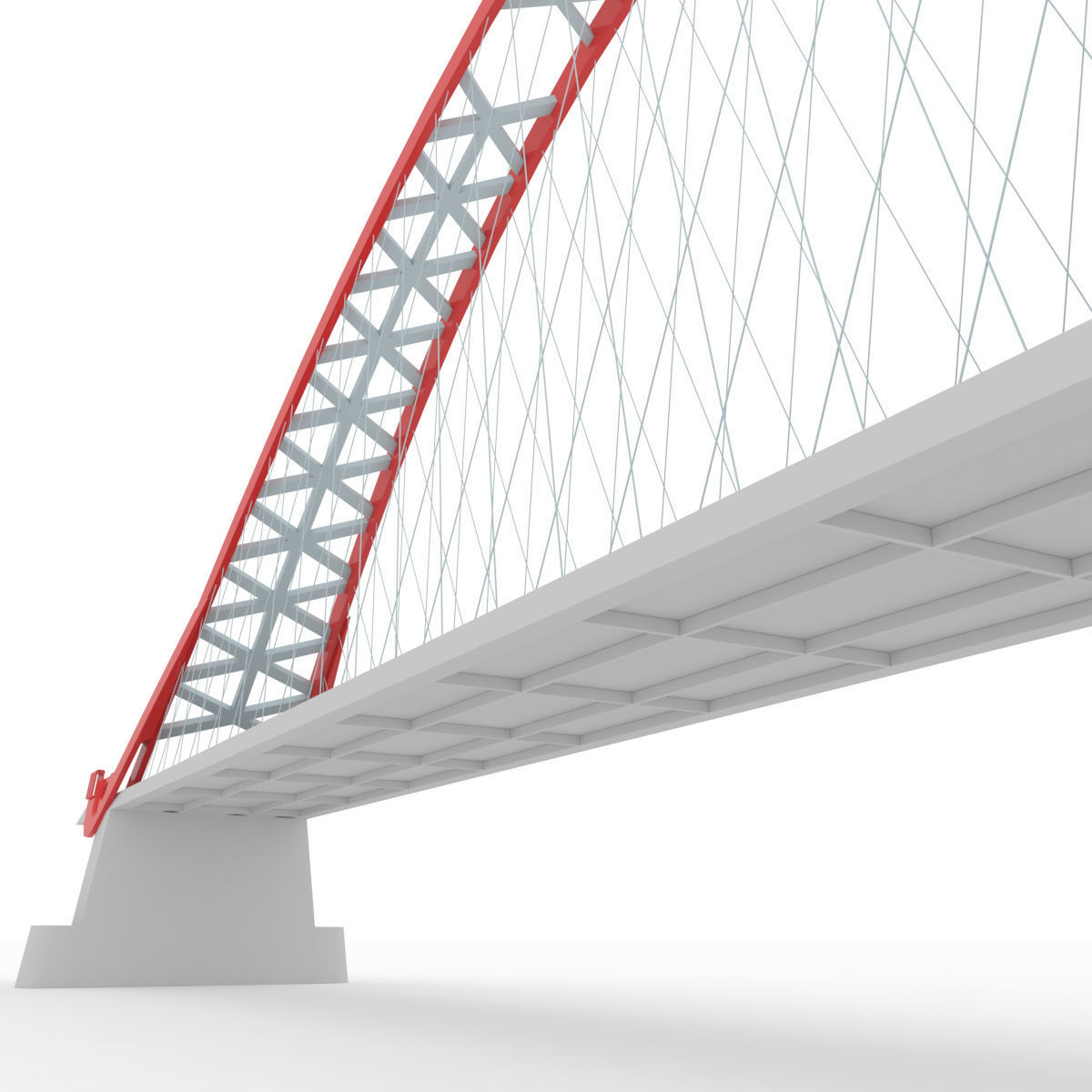 Bridge Bugrinsky Stylized low poly  Low-poly 3D model_6