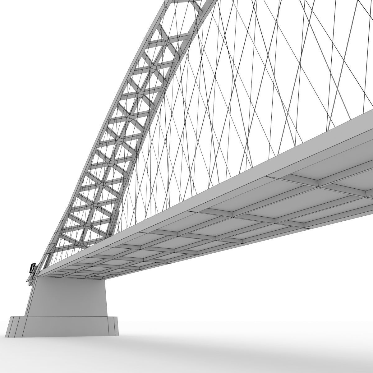 Bridge Bugrinsky Stylized low poly  Low-poly 3D model_14