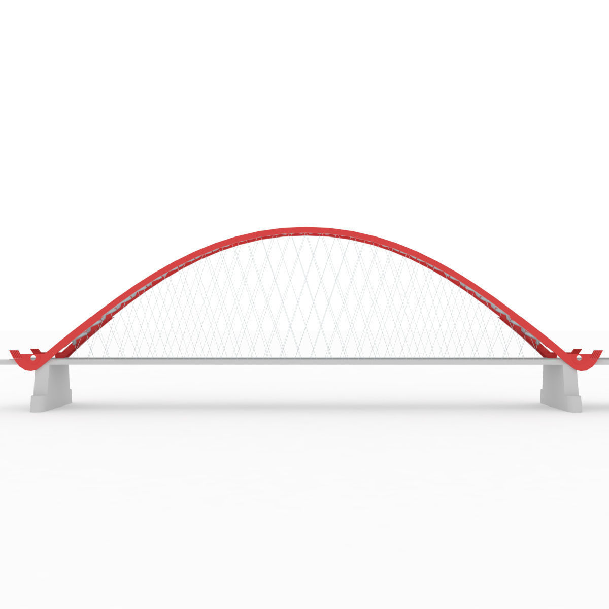 Bridge Bugrinsky Stylized low poly  Low-poly 3D model_5