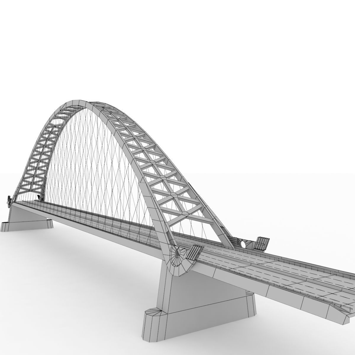 Bridge Bugrinsky Stylized low poly  Low-poly 3D model_8