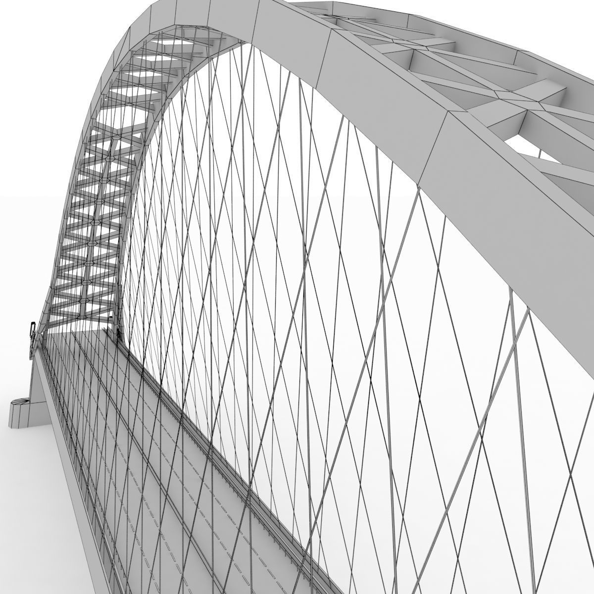 Bridge Bugrinsky Stylized low poly  Low-poly 3D model_11