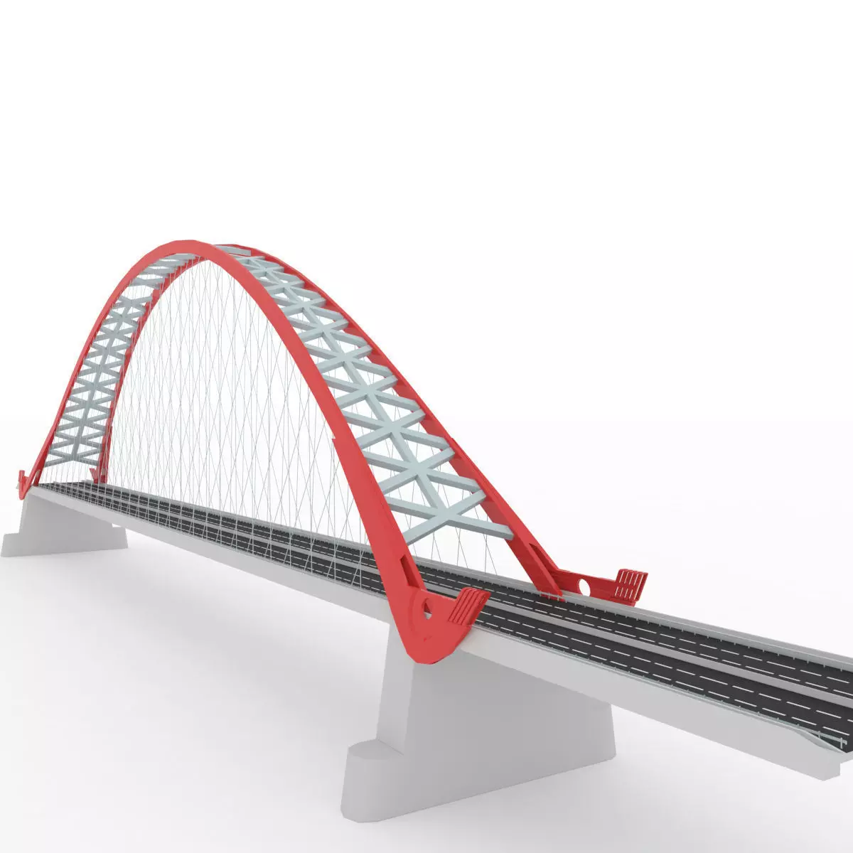 Bridge Bugrinsky Stylized low poly  Low-poly 3D model_0