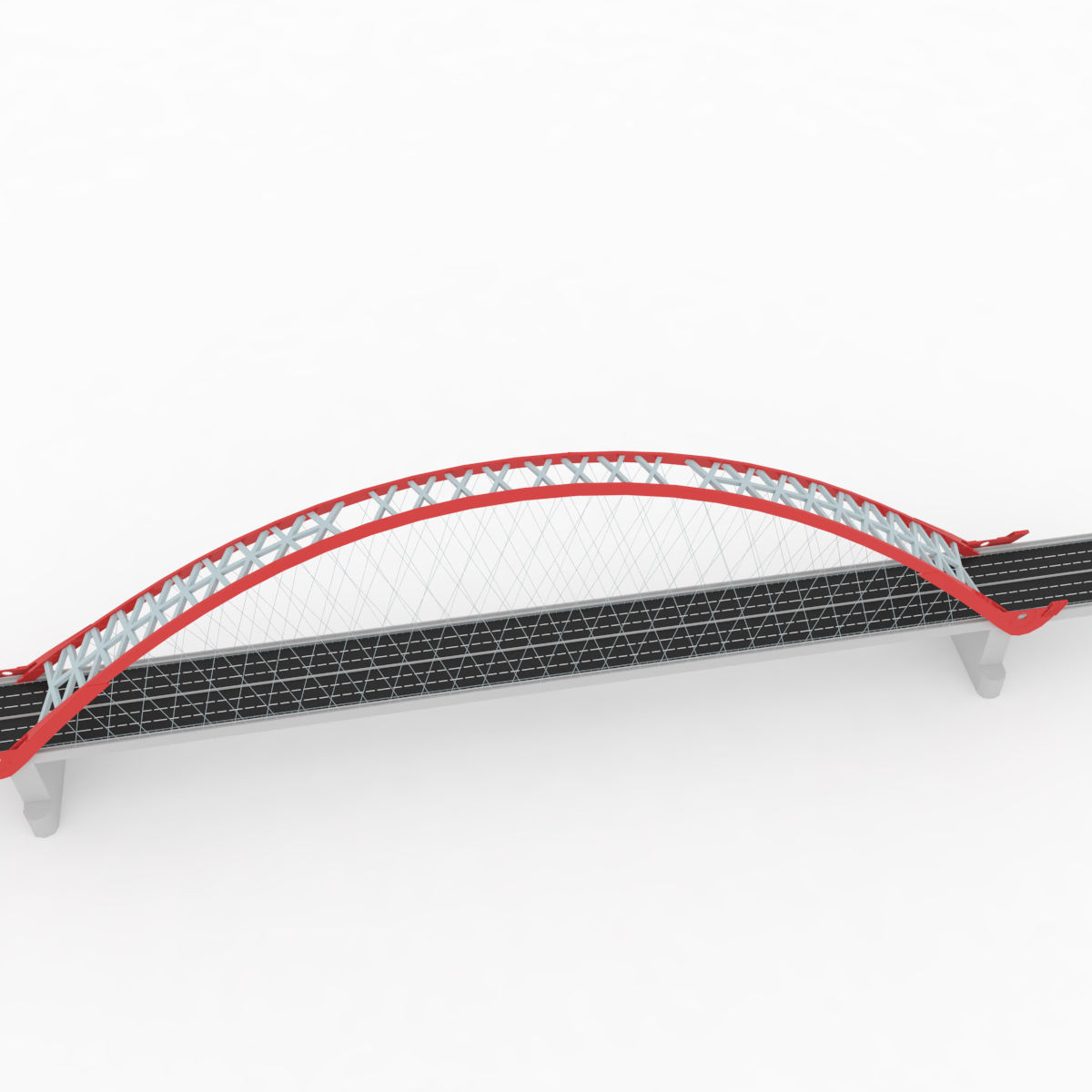 Bridge Bugrinsky Stylized low poly  Low-poly 3D model_3