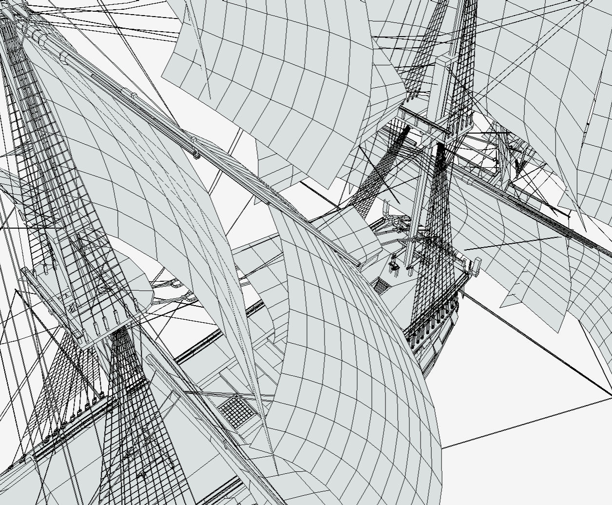 HMS Vanguard - Pirate Ship Galleon Low-poly 3D model_8