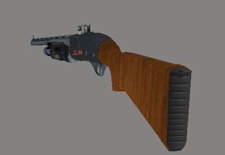 620 FS Tactical Shotgun LOW POLY Low-poly 3D model_2