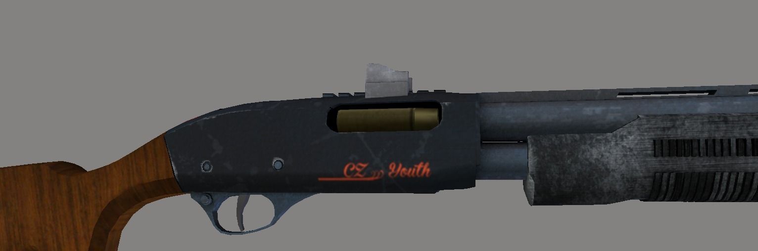 620 FS Tactical Shotgun LOW POLY Low-poly 3D model_12