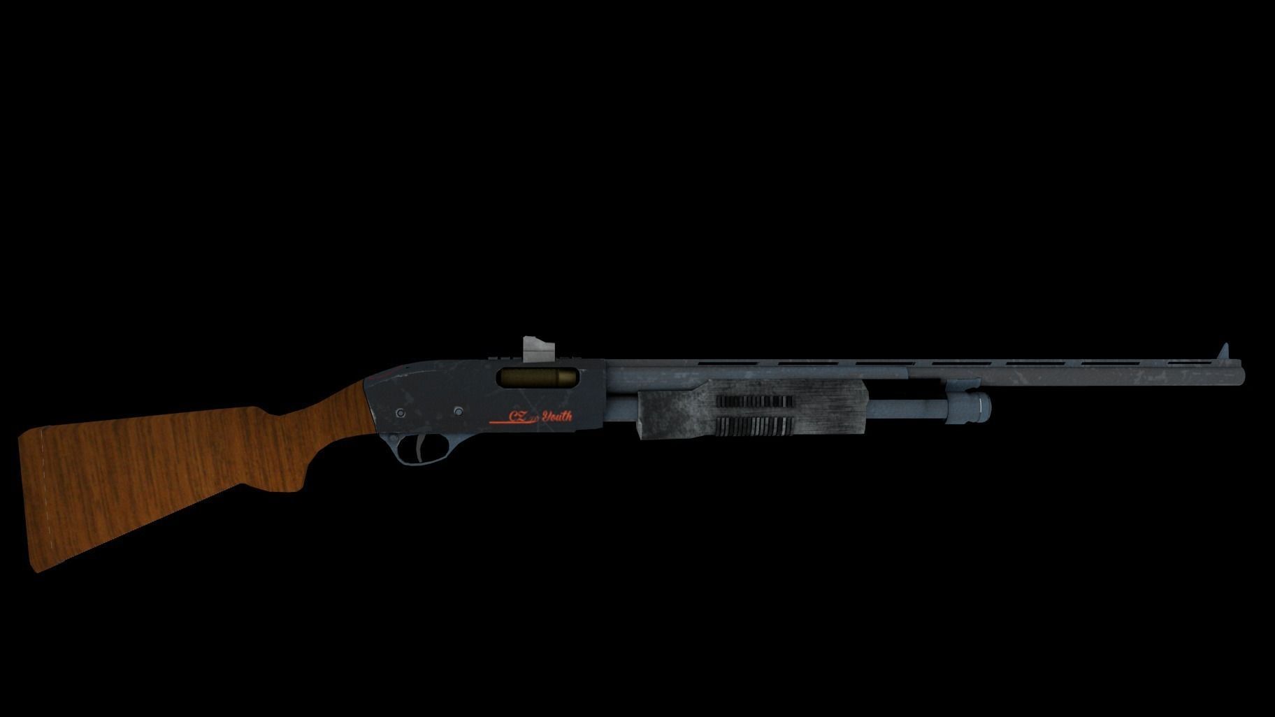 620 FS Tactical Shotgun LOW POLY Low-poly 3D model_7