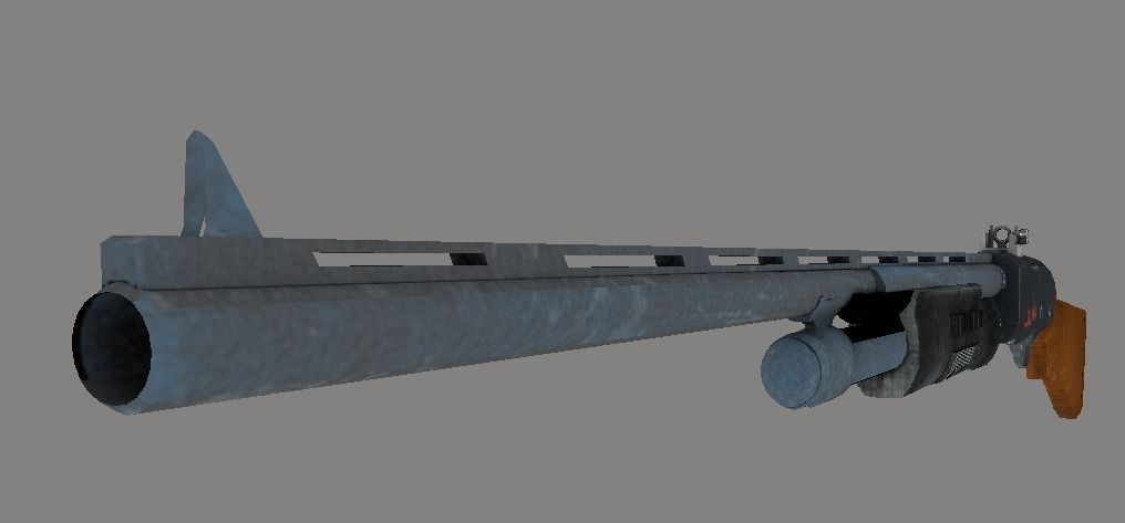 620 FS Tactical Shotgun LOW POLY Low-poly 3D model_4