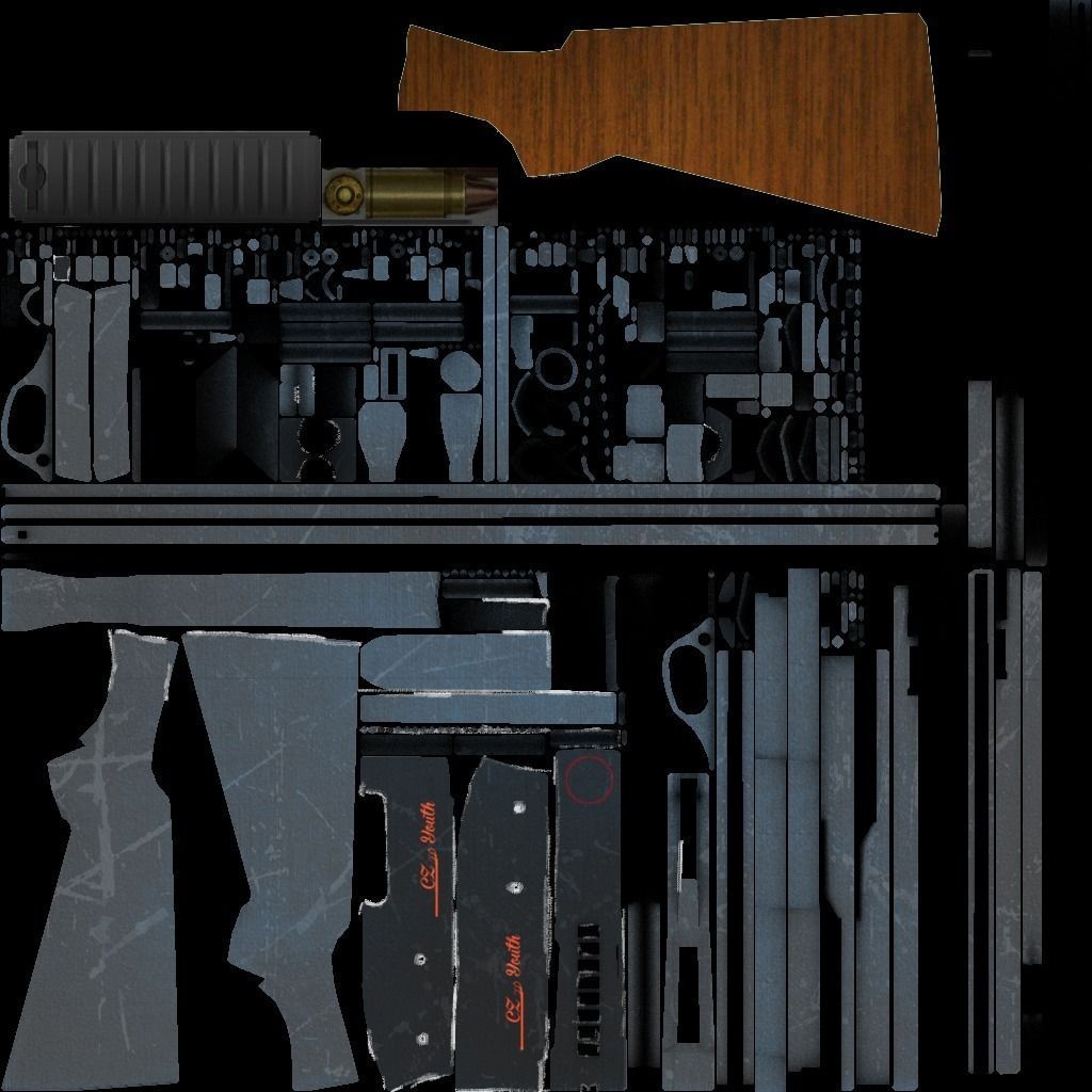 620 FS Tactical Shotgun LOW POLY Low-poly 3D model_11