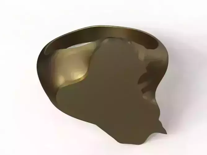Irak map ring  3D print model