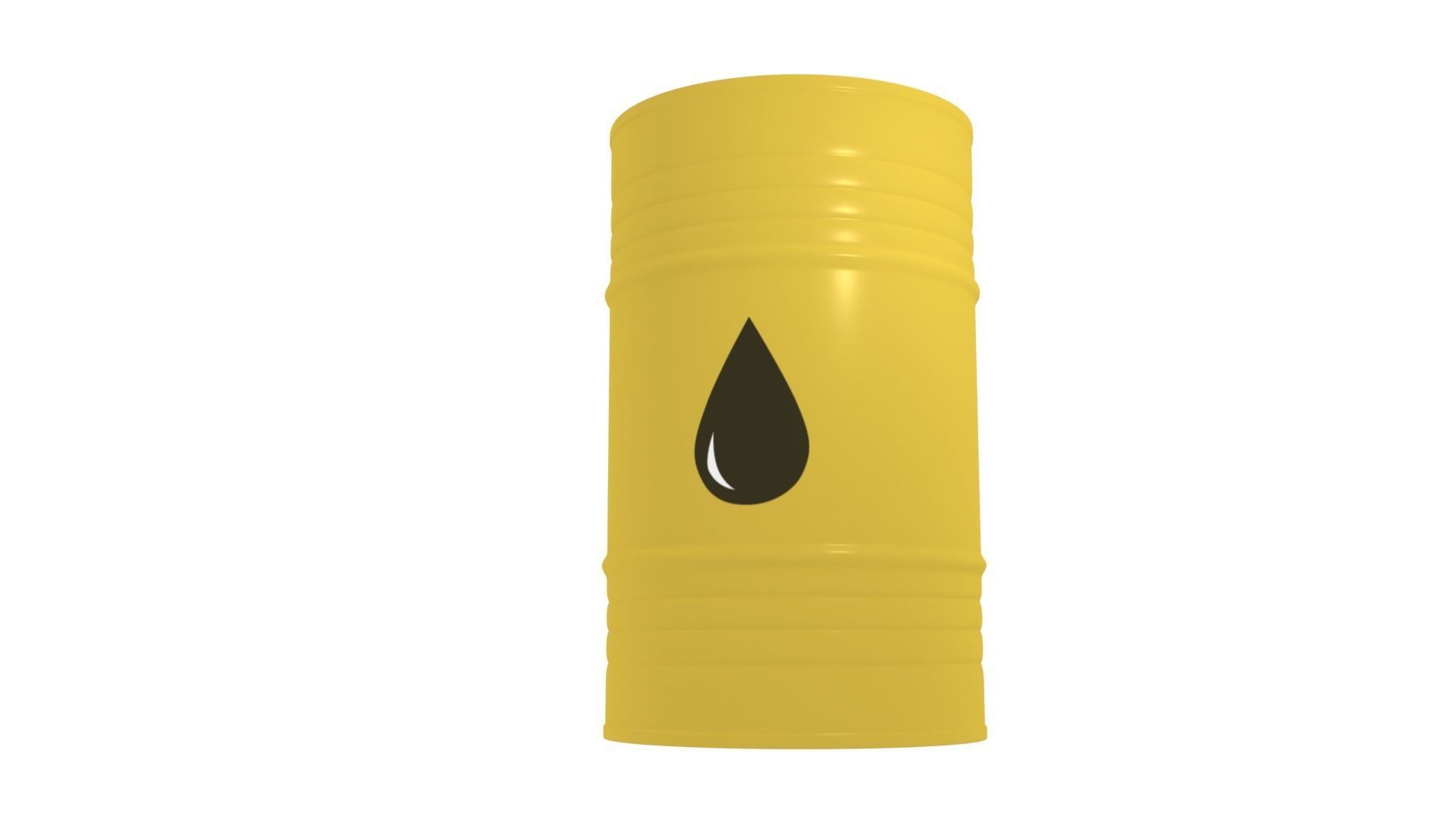 Yellow Barrel 3D model_2