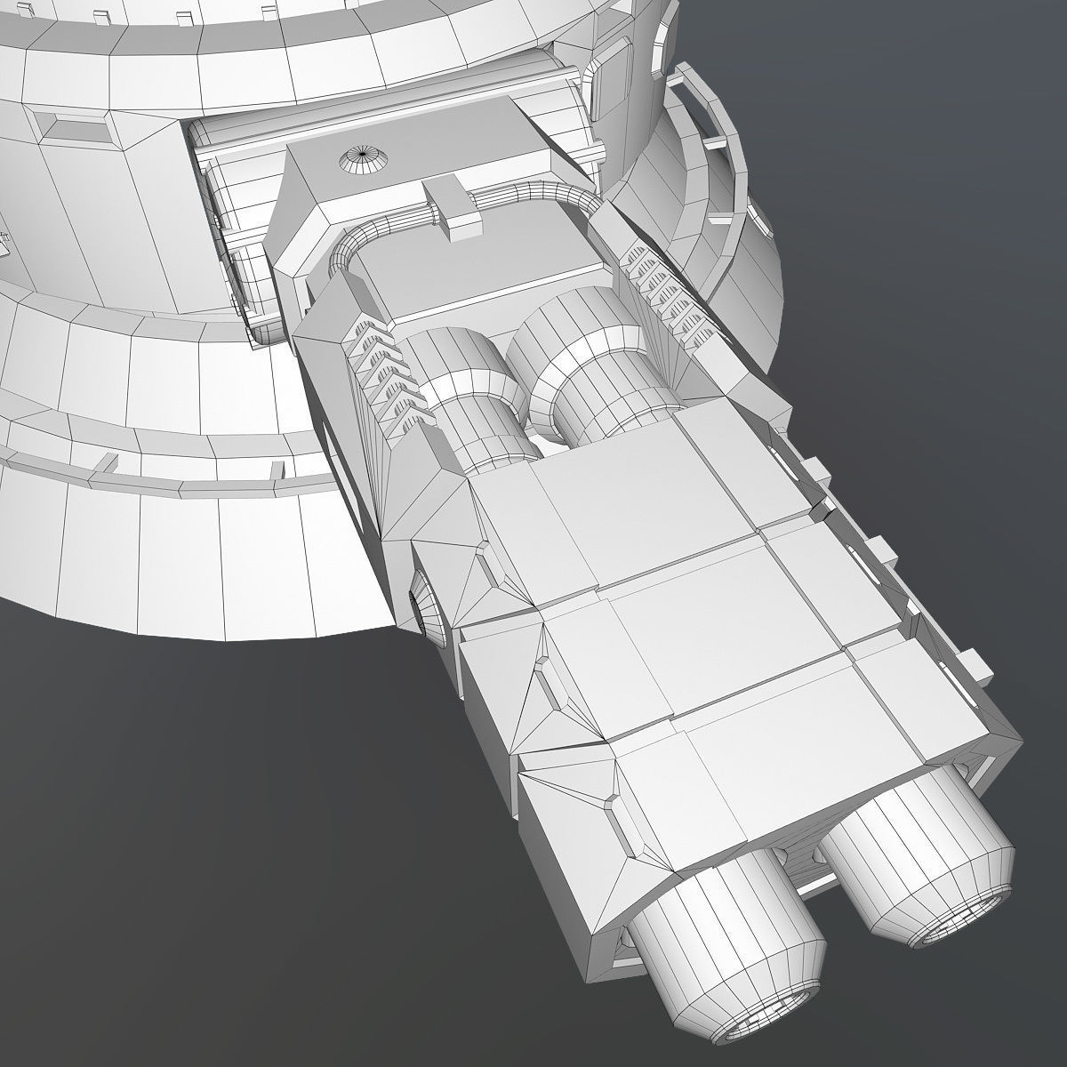 Sci-Fi heavy plasma turret Low-poly 3D model_10
