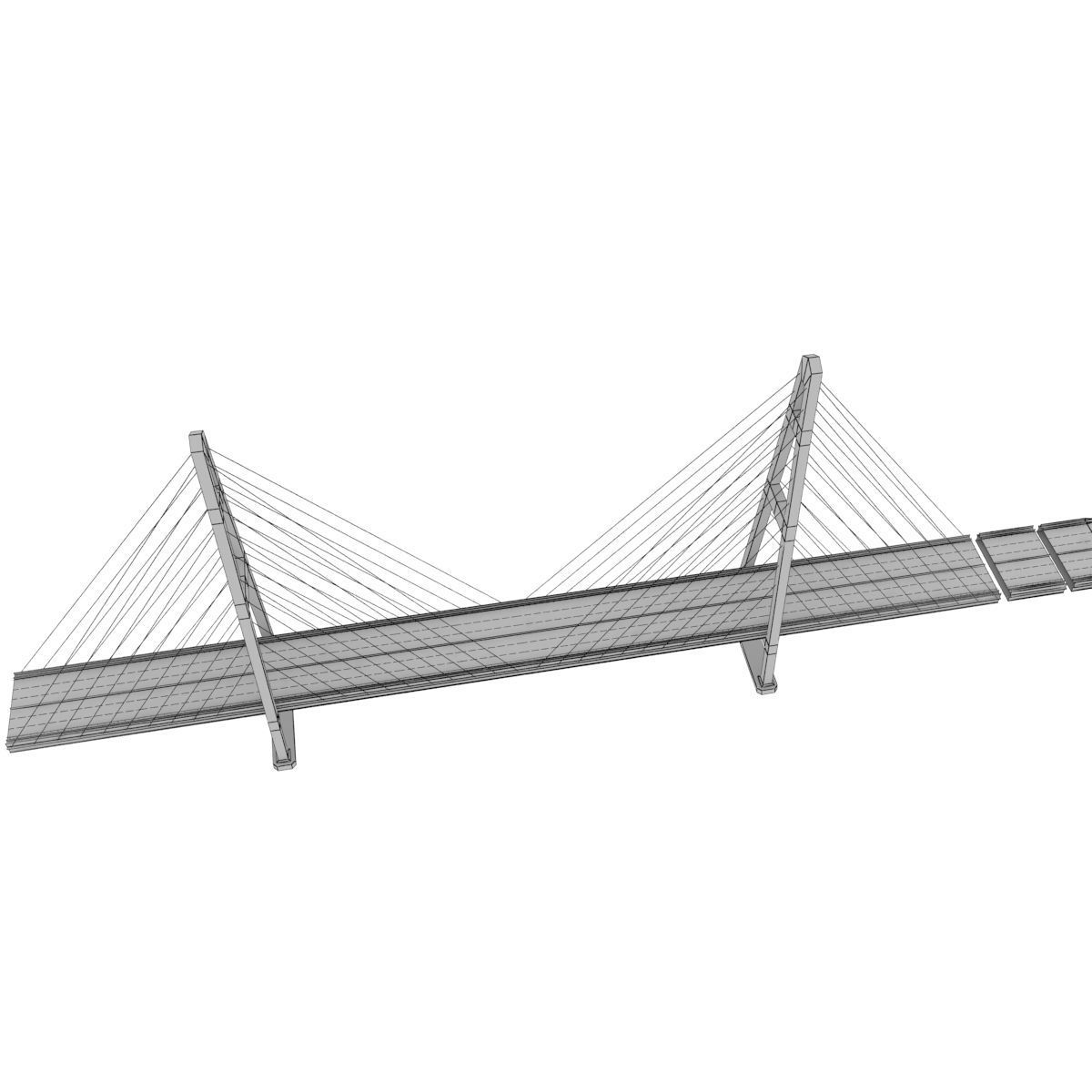 Bridge Russian Stylized low poly Low-poly 3D model_17