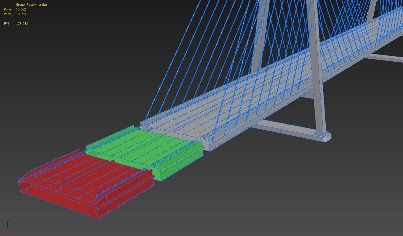 Bridge Russian Stylized low poly Low-poly 3D model_10