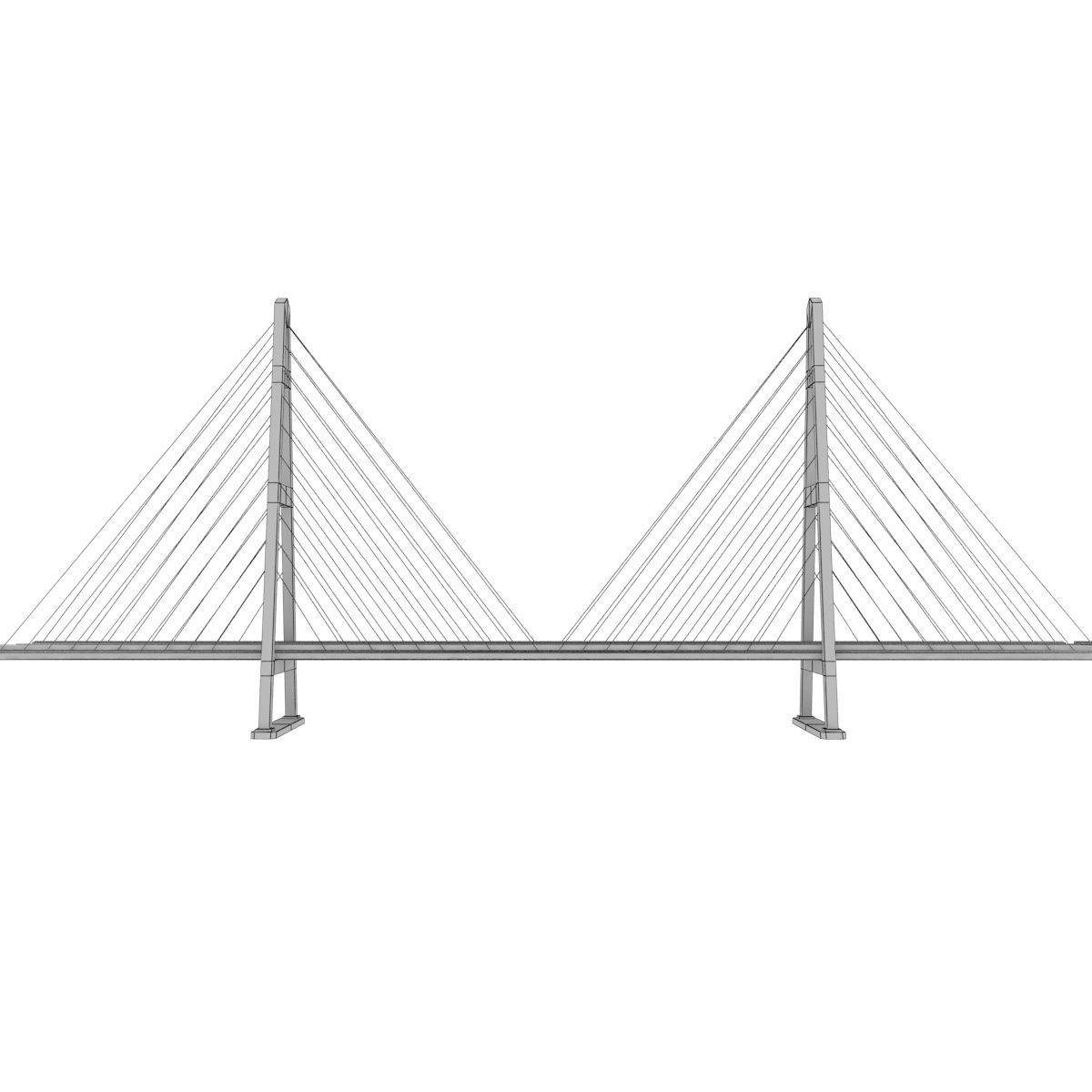 Bridge Russian Stylized low poly Low-poly 3D model_13