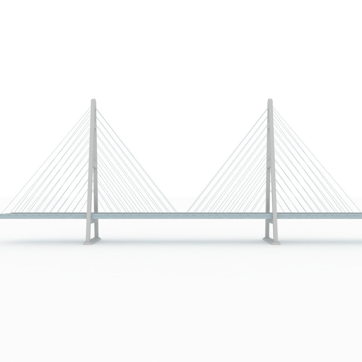 Bridge Russian Stylized low poly Low-poly 3D model_7
