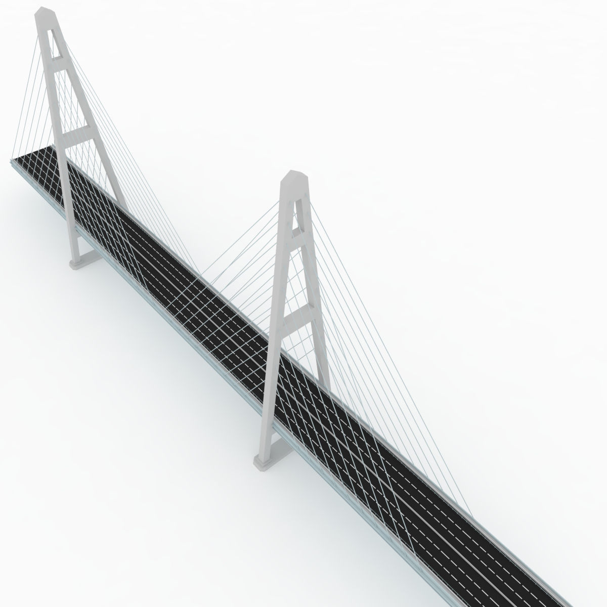 Bridge Russian Stylized low poly Low-poly 3D model_2