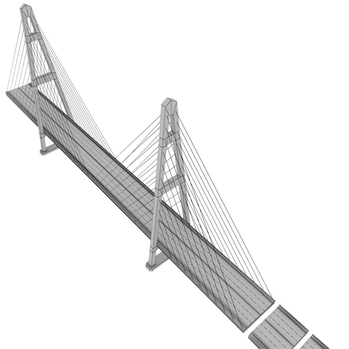 Bridge Russian Stylized low poly Low-poly 3D model_11