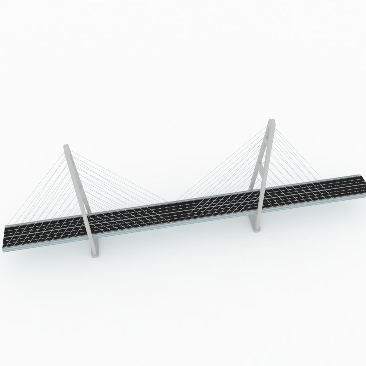 Bridge Russian Stylized low poly Low-poly 3D model_5