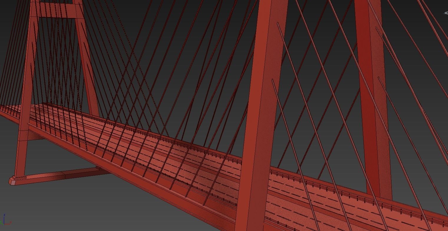 Bridge Russian Stylized low poly Low-poly 3D model_21