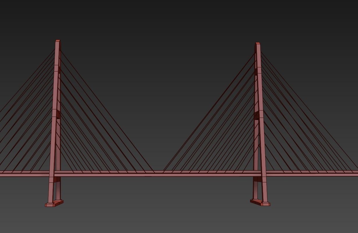 Bridge Russian Stylized low poly Low-poly 3D model_19