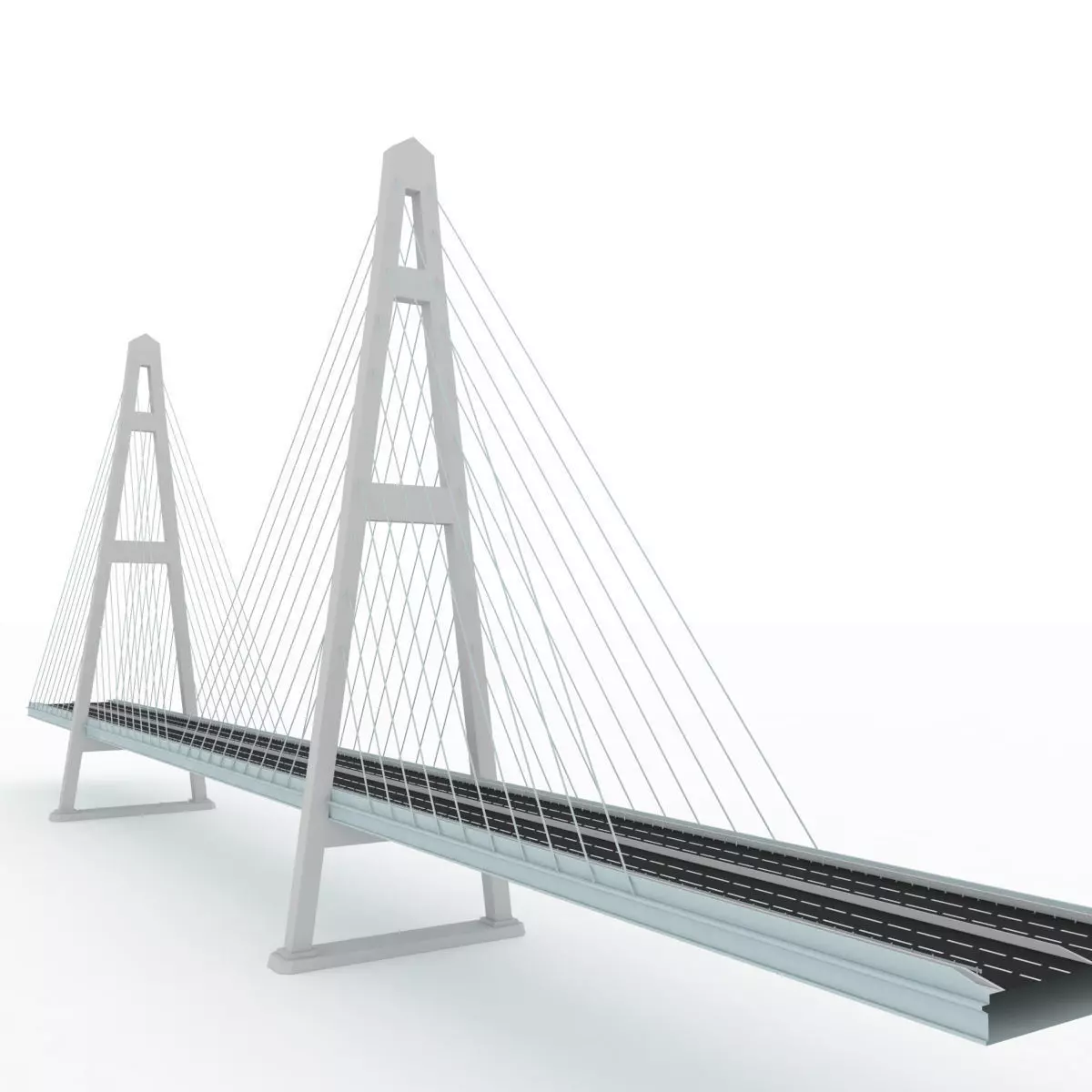 Bridge Russian Stylized low poly Low-poly 3D model_0